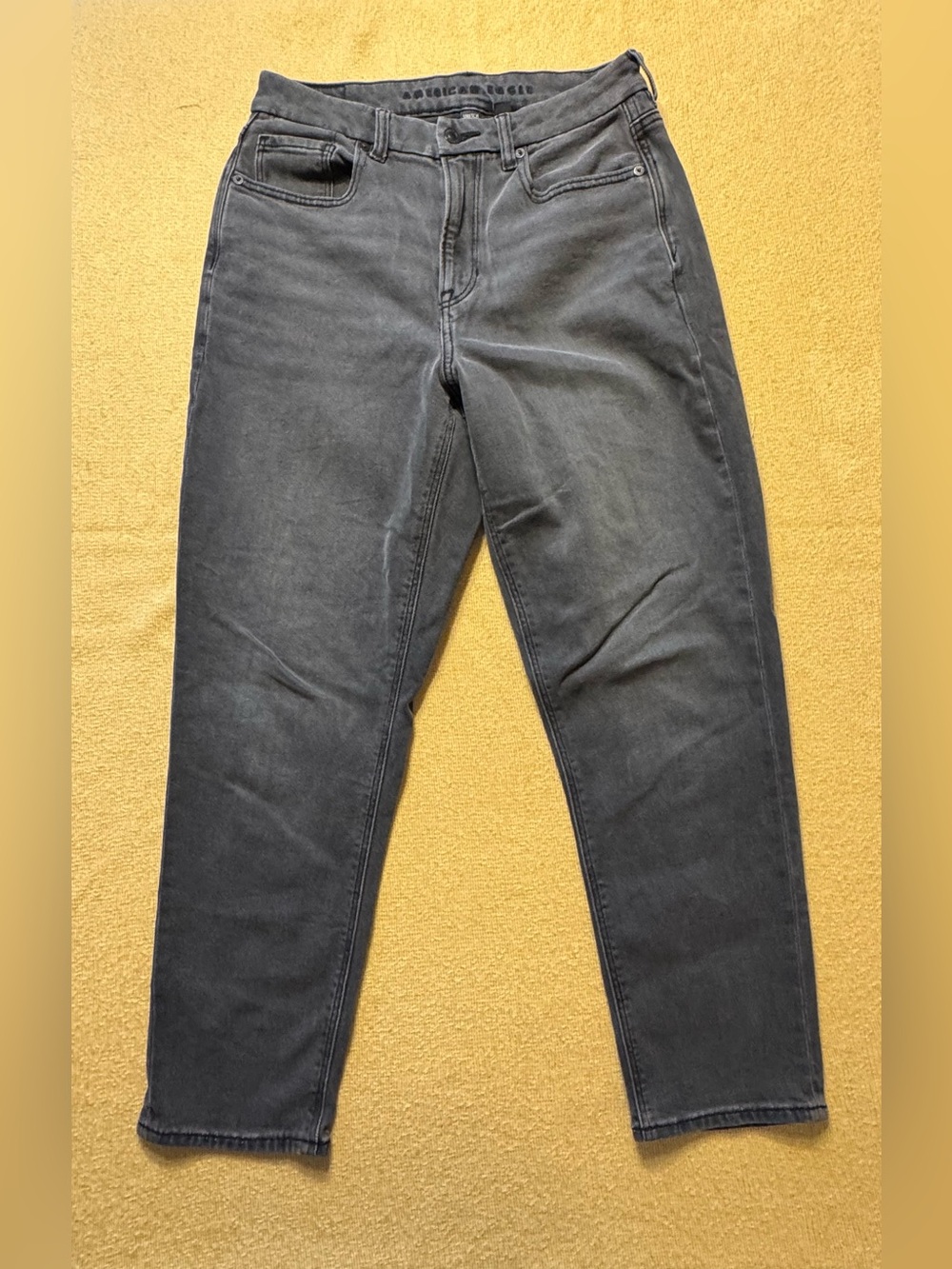 American Eagle Outfitters Women's Straight Leg Jeans — Washed Gray